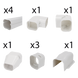 Kit de Canaletas para Aire Acondicionado / 11 Piezas / PVC Rígido / Interior y Exterior / 1 m (3.28 ft) de Longitud / -20°C a 75°C | SIERRA STORE