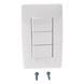 Apagador Triple Sencillo de 10 A/ 127 V CA ~ 60 Hz / Color Blanco. | SIERRA STORE