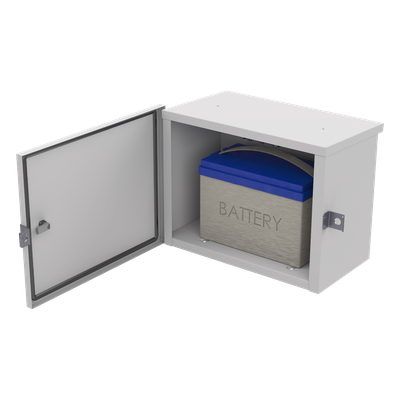 EPCOM INDUSTRIAL EI-PCB-04-04-03-W3 - Gabinete de Acero Galvanizado, para Instalación de 1 Batería PL110D12, (550 x 420 x 290 mm) | SIERRA STORE