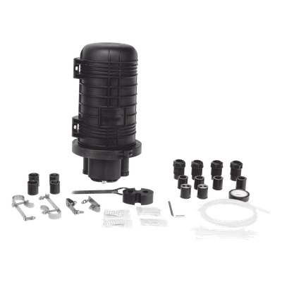 Caja de Distribución de Fibra Óptica Vertical Tipo Domo / 48 Empalmes / IP68 / Exterior / 5-14 mm | SIERRA STORE