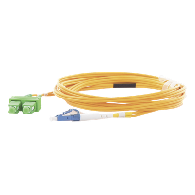 LINKEDPRO BY EPCOM LP-FO-D-LCU-SCA-03 - Jumper de Fibra Óptica / Monomodo 9/125 / LC/UPC-SC/APC / Dúplex / 2.0 mm PVC / 3 m (9.84 ft) | SIERRA STORE