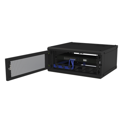 LINKEDPRO BY EPCOM SR-1904-GFP-VR2 - Gabinete de Pared Fijo, Con 4 Unidades de Rack, de 19 in, Fabricado en Acero, Puerta Perforada | SIERRA STORE