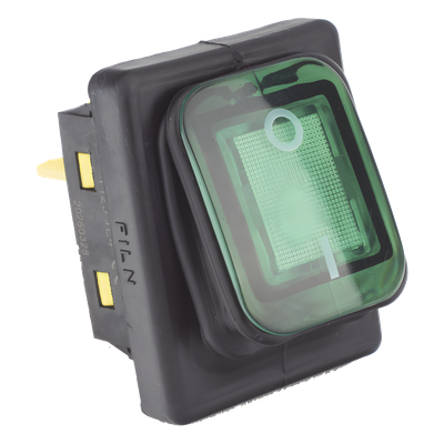 ACCESSPRO APB-03121-G - Interruptor Industrial / LED Verde / IP65 / NO-COM-NC / -40°C a 125°C / 30A / 38 x 28 x 29.5 mm | SIERRA STORE