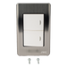Apagador Doble / 10 A / 127 V CA / 60 Hz / Placa de Acero / 4.6 x 3.1 x 1.2 in | SIERRA STORE