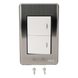 Apagador Doble / 10 A / 127 V CA / 60 Hz / Placa de Acero / 4.6 x 3.1 x 1.2 in | SIERRA STORE