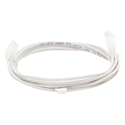 LINKEDPRO BY EPCOM LP-UT6-300-WH28 - Cable de Parcheo Slim UTP Cat6 / 3 m (9.84 pies) / 28 AWG / Blanco / Sin Blindaje / 1 Gbps+ | SIERRA STORE