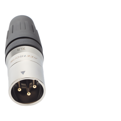 Conector XLR Macho / 3 Núcleos / Acero Inoxidable / Contactos Oro / 20 A / 250 V CA / Identificación por Color | SIERRA STORE