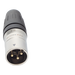 Conector XLR Macho / 3 Núcleos / Acero Inoxidable / Contactos Oro / 20 A / 250 V CA / Identificación por Color | SIERRA STORE
