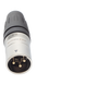 Conector XLR Macho / 3 Núcleos / Acero Inoxidable / Contactos Oro / 20 A / 250 V CA / Identificación por Color | SIERRA STORE