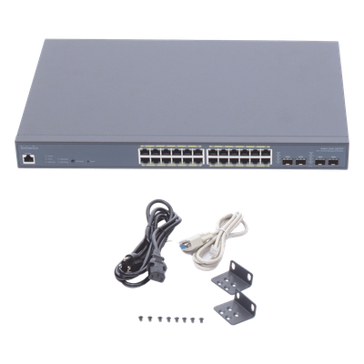 Switch PoE Administrable  de 24 Puertos Gigabit, 4 Puertos SFP, Soporta Hasta 410 W con Opción de Controlador para Serie Neutron y | SIERRA STORE