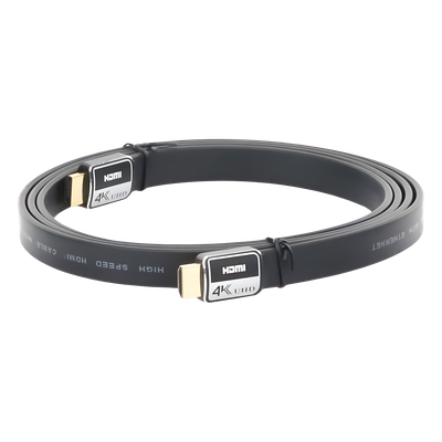 Cable HDMI Plano / 4K Ultra HD / 1.8 m (5.90 ft) / Conectores Oro 24K / Audio Dolby TrueHD / 120Hz-480Hz | SIERRA STORE