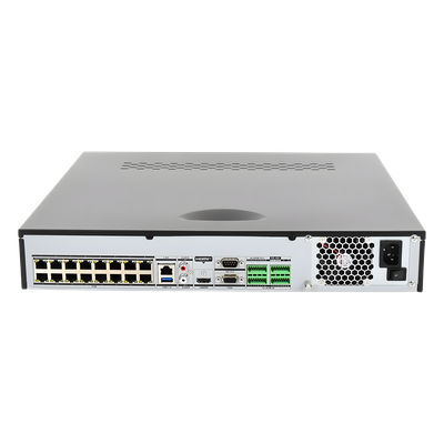 HIKVISION DS-7716NI-K4/16P(D) - NVR 12 Megapixel (4K) / 16 canales IP / 16 Puertos PoE / Soporta Cámaras con AcuSense / 4 Bahías de | SIERRA STORE