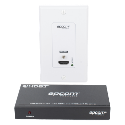 Extensor HDBaseT de Placa de Pared / 4K2K@60Hz / 40 m (131.2 ft) / 1080p a 70 m (229.7 ft) / PoC / IR Bidireccional / RS-232 / HDMI | SIERRA STORE