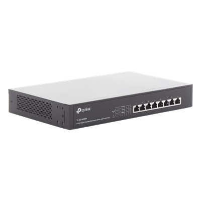 Switch PoE+ / 8 Puertos Gigabit / 126W Total / 30W por Puerto / Escritorio o Rack | SIERRA STORE