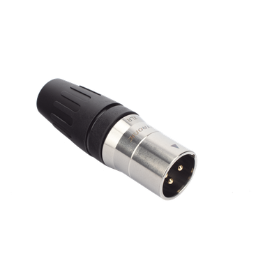 Conector XLR Macho / 3 Núcleos / Acero Inoxidable / Contactos Oro / 20 A / 250 V CA / Identificación por Color | SIERRA STORE