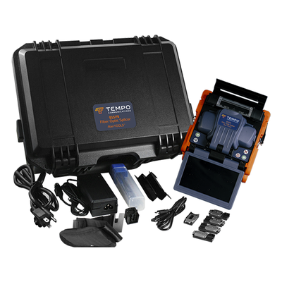 Fusionadora de Fibra Óptica / Alineación Activa por Revestimiento / 4 Motores / Pérdida SM 0.02 dB / Pantalla Touch 5.0" / IP52 / 150 | SIERRA STORE