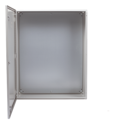 Gabinete de Acero IP66 Uso en Intemperie (800 x 1000 x 300 mm) con Placa Trasera Interior Metálica y Compuerta Inferior Atornillable | SIERRA STORE