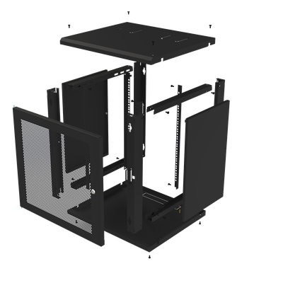 LINKEDPRO BY EPCOM SR-1912-GFP-VR2 - Gabinete de Pared Fijo / 12U / Puerta Perforada / 66 kg Carga / 1.97 x 2.04 x 1.72 pies | SIERRA STORE