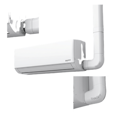 Kit de Canaletas para Aire Acondicionado / 11 Piezas / PVC Rígido / Interior y Exterior / 1 m (3.28 ft) de Longitud / -20°C a 75°C | SIERRA STORE