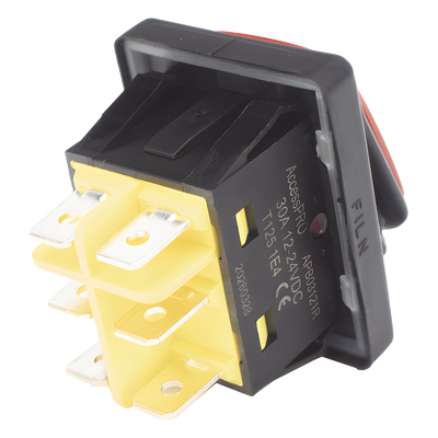 ACCESSPRO APB-03121-R - Interruptor Industrial con LED / IP65 / Contactos NO-COM-NC / Operación -40°C a 125°C / 12/24 VCC / 30A | SIERRA STORE