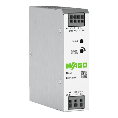 Fuente de Alimentación BASE / 24V DC 5A 120W / Monofásica 100-240V AC / Push-in CAGE CLAMP® / Sincronización Primaria / Co...