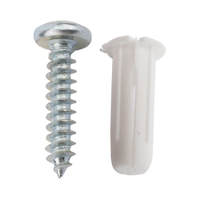 Paquete de 20 taquetes blancos  3/4" y 20 tornillos 8mm x 3/4" (1101-05002) - THORSMAN
