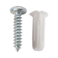 Paquete de 20 taquetes blancos  3/4" y 20 tornillos 8mm x 3/4" (1101-05002) - THORSMAN