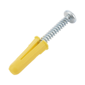 Paquete de 20 taquetes amarillo  1" y 20 tornillos 8mm x 1" - THORSMAN