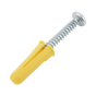 Paquete de 20 taquetes amarillo  1" y 20 tornillos 8mm x 1" | SIERR...