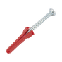 Paquete Con 10 Taquetes Rojos de 1/4" y 10 tornillos 10 x 1 1/2" (4...